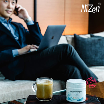Nizen Marine Collagen PURE Powder – Unflavored, Non-Clumping, 5.29oz, Made in Japan