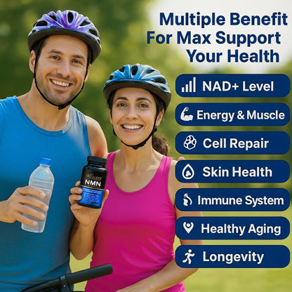 NMN Supplement 500mg Nicotinamide Mononucleotide | Supports NAD+ Levels, Energy, Cognitive Function, Muscle Health & Healthy Body Composition – Capsules (30)