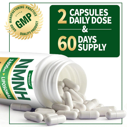 NMNH 1000mg NAD+ Support | Liposomal Resveratrol & NR | Vegan