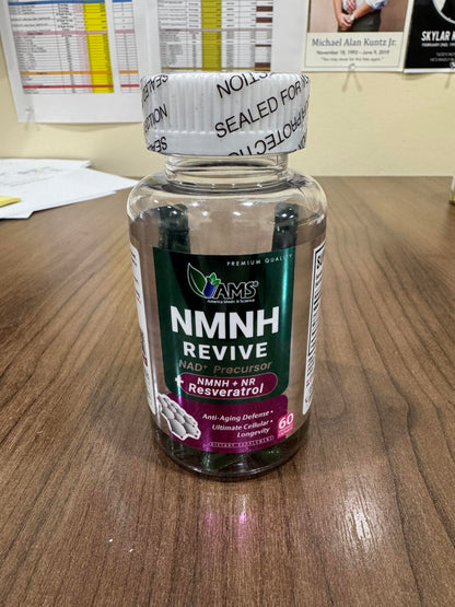 NMNH Revive by America Medic & Science – Dual NAD+ Precursor for Longevity, Energy & Skin Health | 60 Capsules