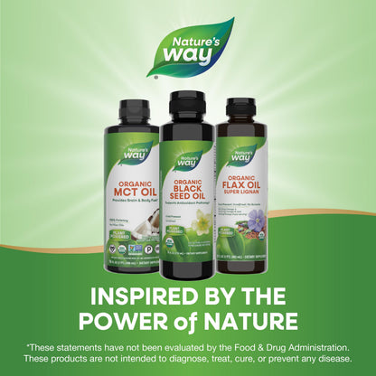 Nature's Way Organic Black Seed Oil - Supports Antioxidant Pathways* | Cold-Pressed, Vegan, Gluten Free, 8 fl oz (Packaging May Vary)
