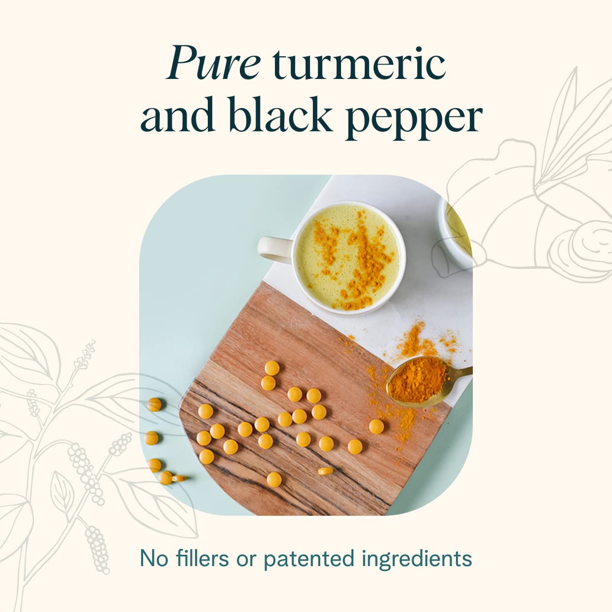 Ora Organic Turmeric Curcumin with Piperine – 90 Vegan Tablets | Joint & Heart Health
