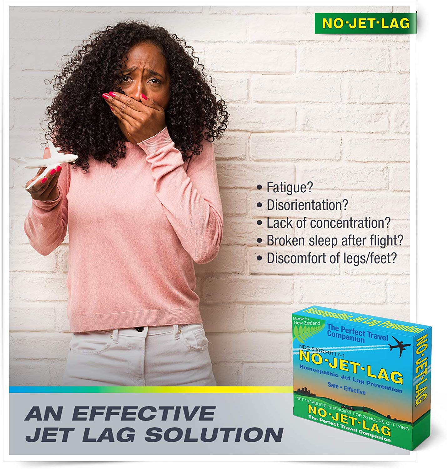 No Jet Lag Homeopathic Remedy – Miers Laboratories, 32 Chewables