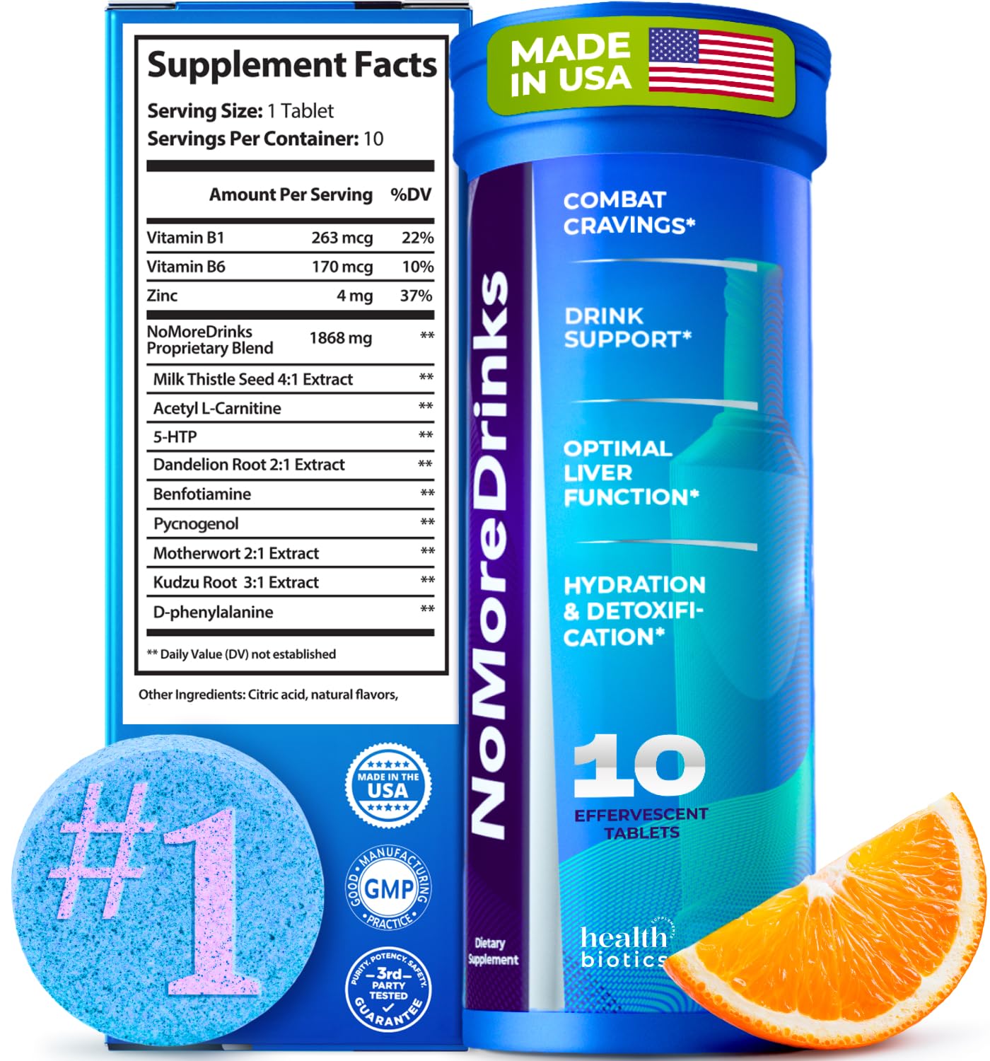 NoMoreDrinks Anti Alcohol Craving Supplement | Liver Detox & Energy Support