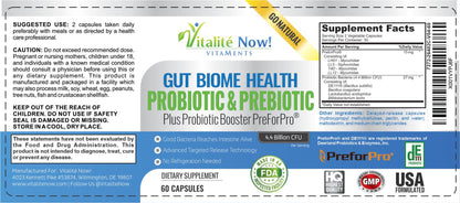 Premium Probiotic + Ultimate Prebiotic – Gut Biome Builder (4.4B CFU, Bacillus Subtilis)