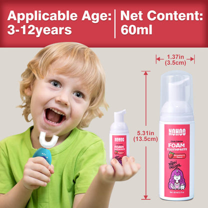 NOHOO Fluoride-Free Foam Toothpaste for Kids - Fruit Flavour