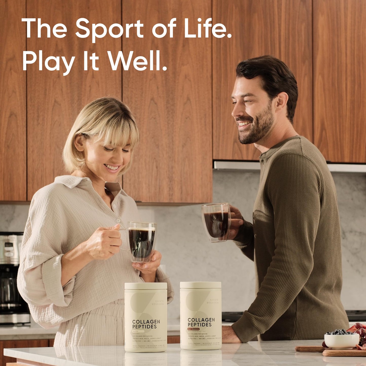 Sports Research Collagen Peptides – Hydrolyzed Type I & III Powder for Skin, Nails & Joints
