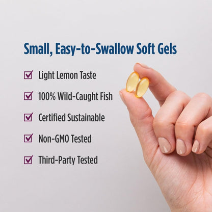 Nordic Naturals Complete Omega Jr. Lemon | 180 Mini Soft Gels, 283 mg Total Omega-3s + 35 mg GLA | Non-GMO
