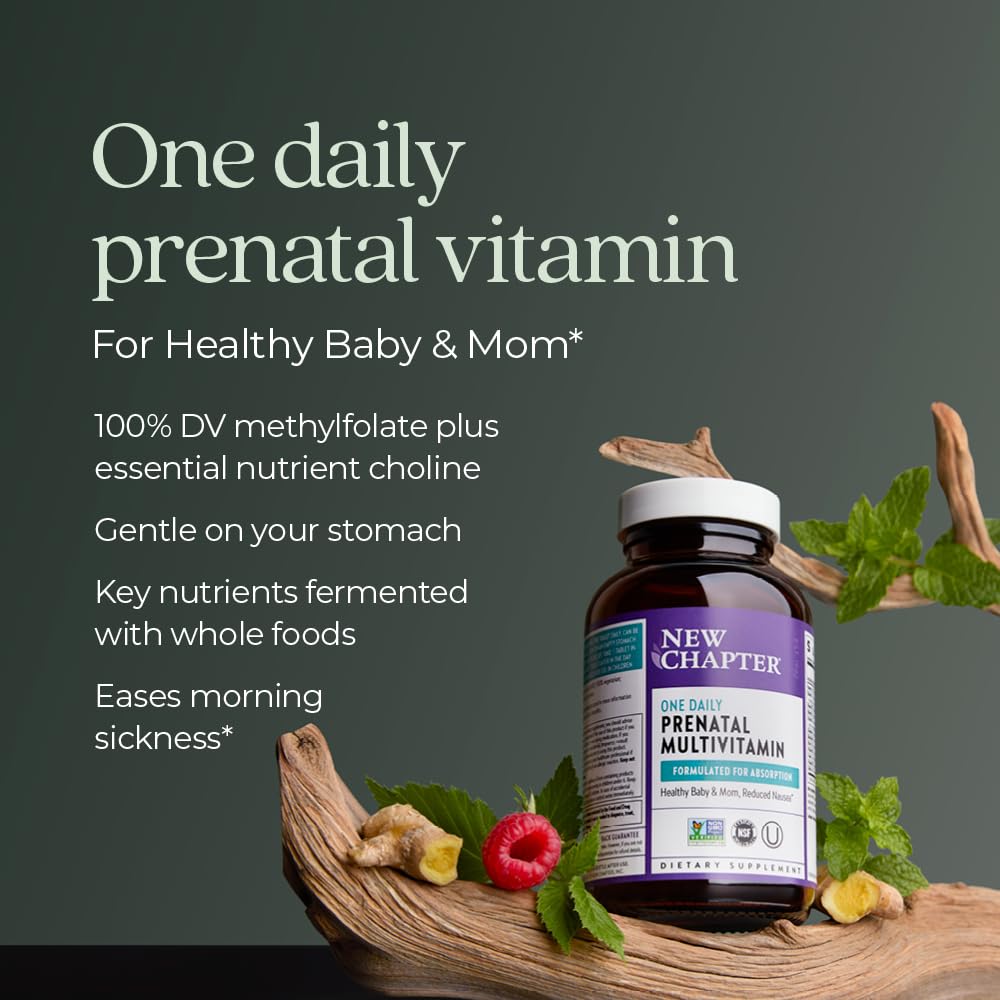 New Chapter Prenatal Vitamins | One Daily Methylfolate & Choline | 60 Count