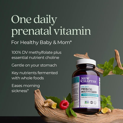 New Chapter Prenatal Vitamins | One Daily Methylfolate & Choline | 60 Count