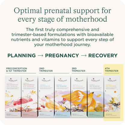 HealthyNest Postnatal & 4th Trimester Prenatal Vitamin | Made with Methylated Folate, Choline, DHA, Iron | 31 Day Supply