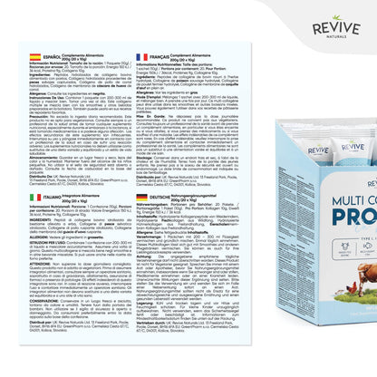 Multi Collagen Protein Powder Packets – Types I, II, III, V & X | Grass-Fed Bovine, Wild-Caught Fish, Free-Range Chicken & Eggshell Collagen | Non-GMO, Halal | 10g per Scoop | 20 Packets