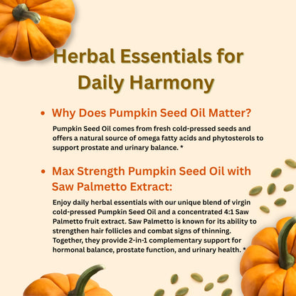 Pumpkin Seed Oil with Saw Palmetto – Micro Ingredients, 300 Softgels (Cold Pressed, Non-GMO)