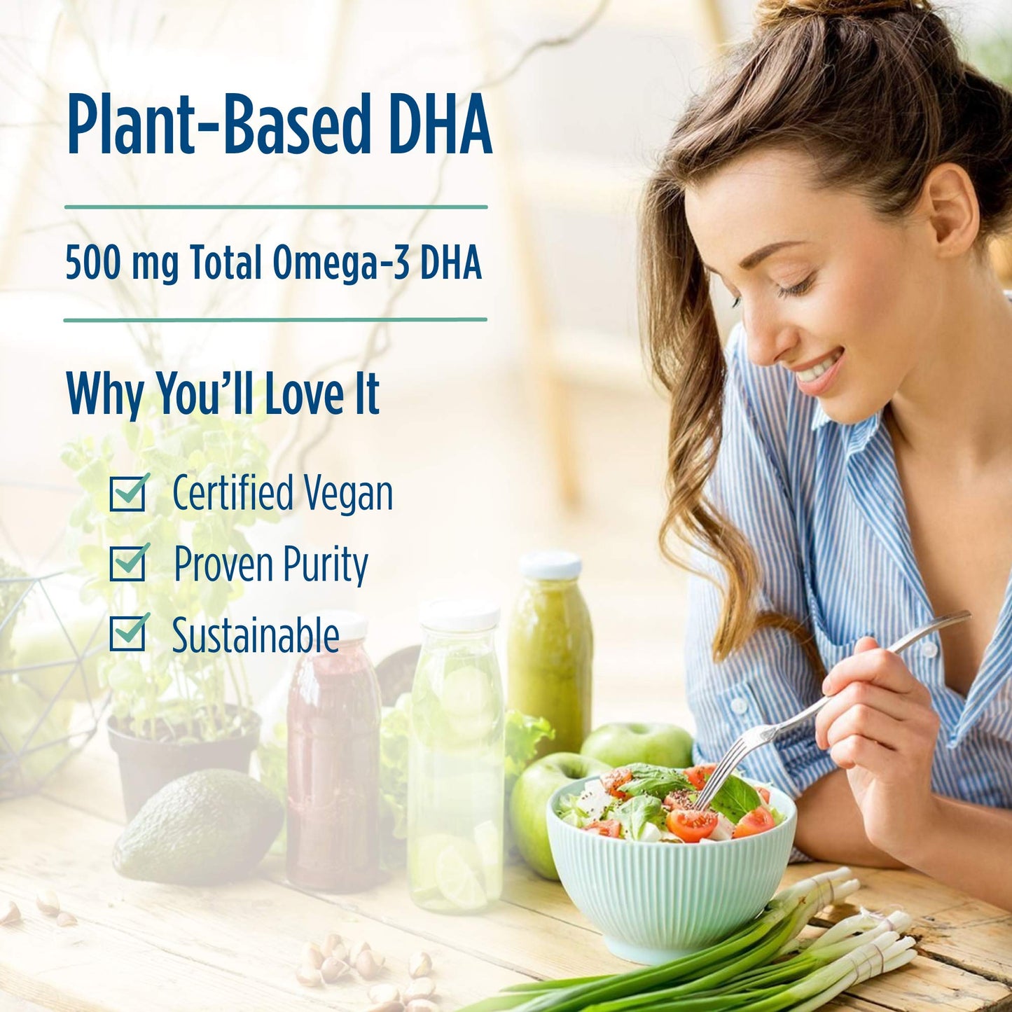Nordic Naturals Algae DHA - 60 Soft Gels (30 Servings) | 500 mg Omega-3 DHA | Vegan Plant-Based DHA