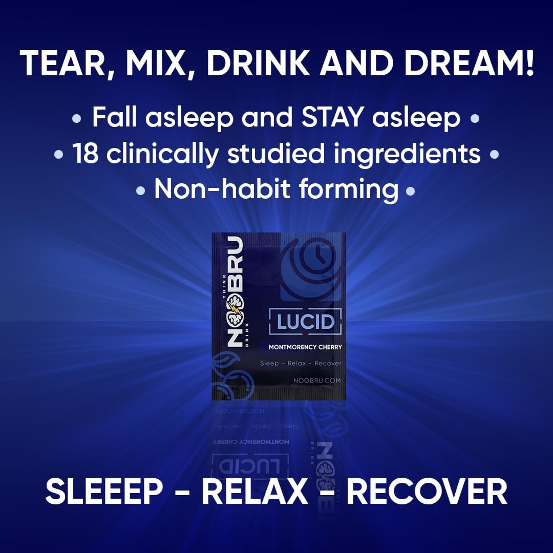Noobru Lucid Nootropic Sleep Powder Drink – Deep Sleep & Lucid Dreams