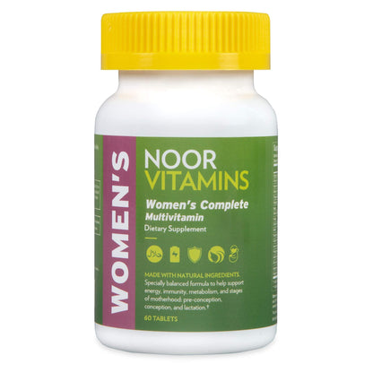 Noor Vitamins Halal Vegan Women's Multivitamin – Once Daily, 2-Month Supply