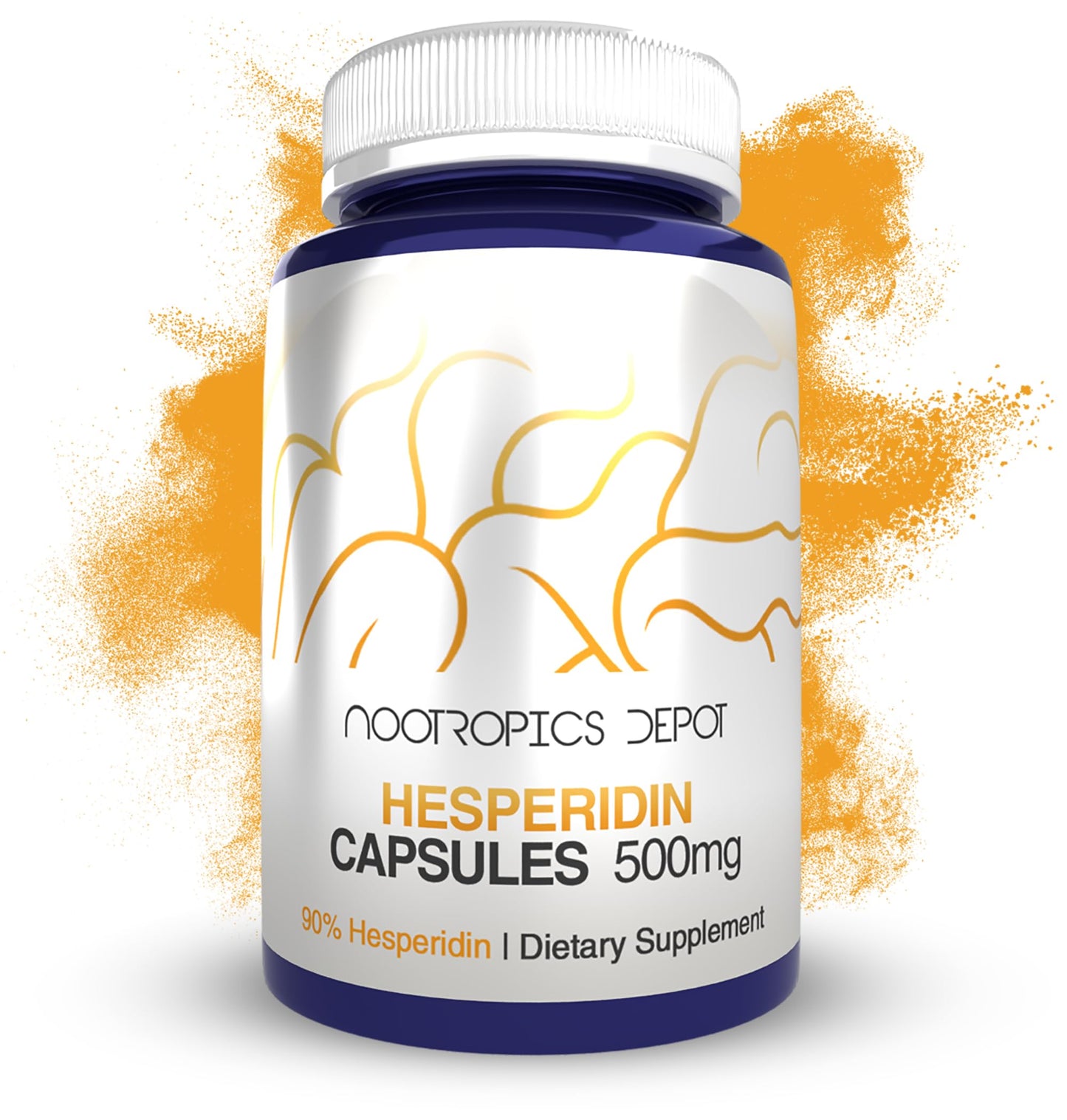 Nootropics Depot Hesperidin Capsules 500mg – 180 Count | 90% Citrus Extract | Supports Metabolic Function & Cardiovascular Health