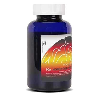 Nootropics Depot Horny Goat Weed Capsules 200mg | 90 Count | Icariin 50% | Epimedium brevicornum