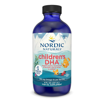 Nordic Naturals Children's DHA Strawberry - 8 oz for Kids | 530 mg Omega-3 (EPA & DHA)