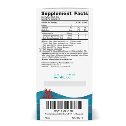 Nordic Naturals Children’s DHA Strawberry – 120 Mini Chewables for Kids, 250 mg Omega-3