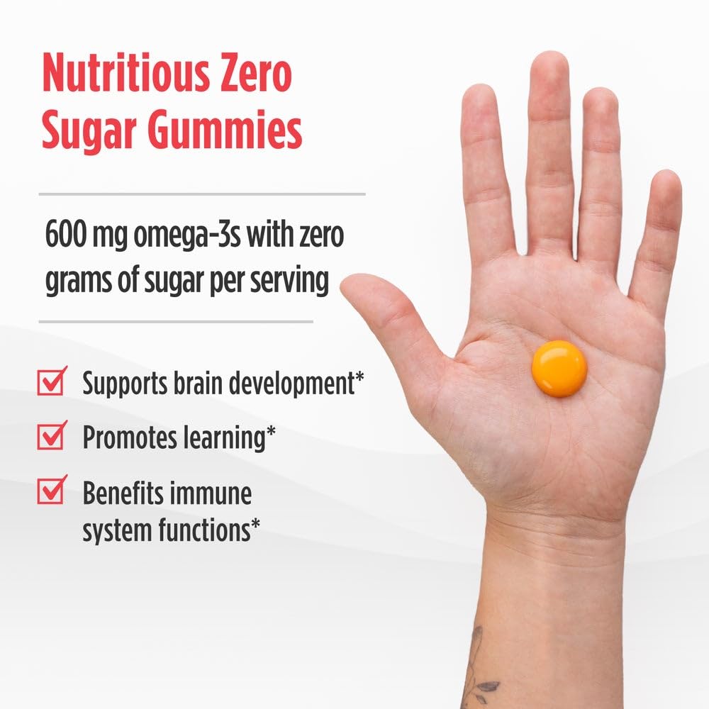Nordic Naturals Zero Sugar Children’s DHA Gummy Chews - Tropical Punch, 45 Gummies | 600 mg Total Omega-3s