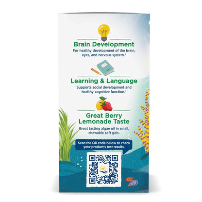 Nordic Naturals Children's DHA Vegetarian – Berry Lemonade Mini Chewables (Ages 3+) 120 Soft Gels