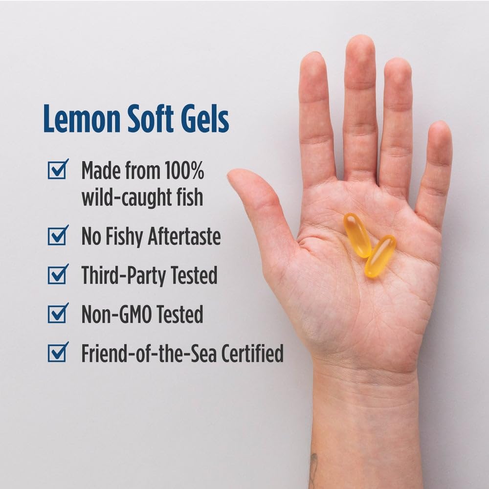Nordic Naturals Omega-3 Lemon Flavor - 90 Soft Gels, 690 mg EPA & DHA