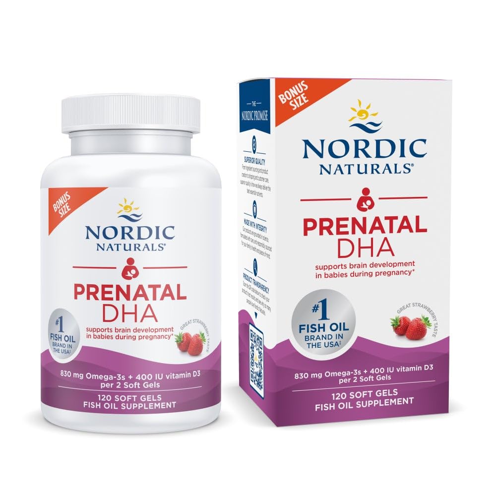 Nordic Naturals Prenatal DHA Strawberry – 120 Soft Gels