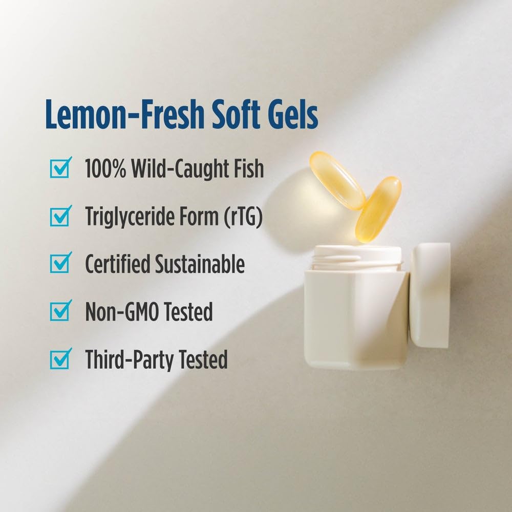 Nordic Naturals Ultimate Omega 2X Lemon - High-Potency Omega-3 (EPA & DHA) - 90 Soft Gels