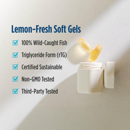 Nordic Naturals Ultimate Omega 2X Lemon - High-Potency Omega-3 (EPA & DHA) - 90 Soft Gels