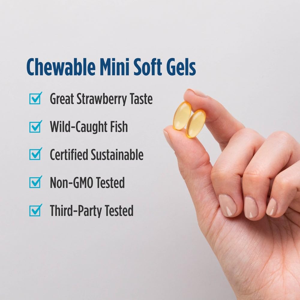 Nordic Naturals Ultimate Omega Jr. Strawberry | 90 Mini Soft Gels | 680 Total Omega-3s