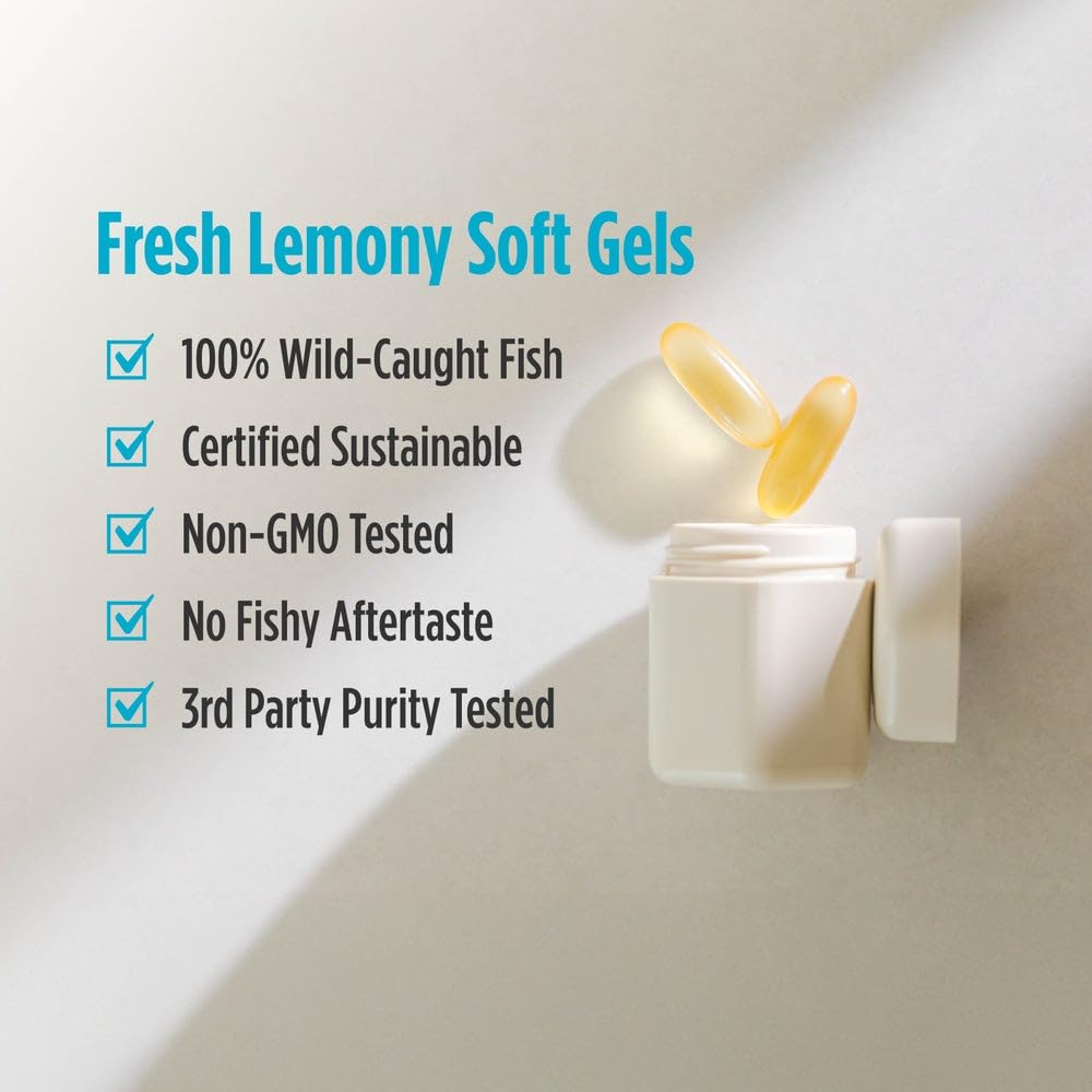 Nordic Naturals Ultimate Omega Lemon - 90 Soft Gels | 1280 mg Omega-3 (EPA & DHA)