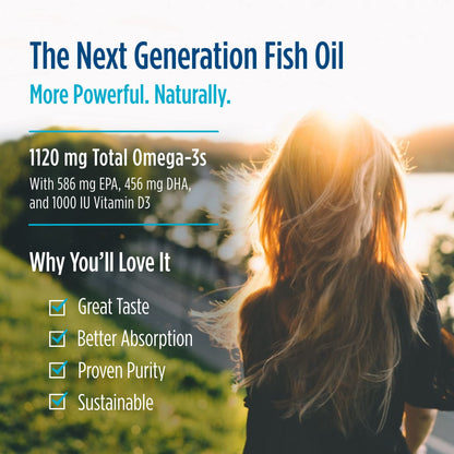 Nordic Naturals Ultimate Omega Mini D3 Lemon | 60 Mini Soft Gels, 1120 mg Omega-3 + 1000 IU Vitamin D3 | EPA & DHA | Brain & Heart Health | 30 Servings