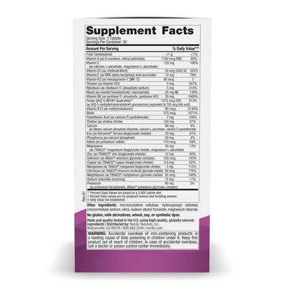 Nordic Naturals Vegetarian Prenatal Multivitamin Minis – 90 Easy-to-Swallow Tablets | Non-GMO