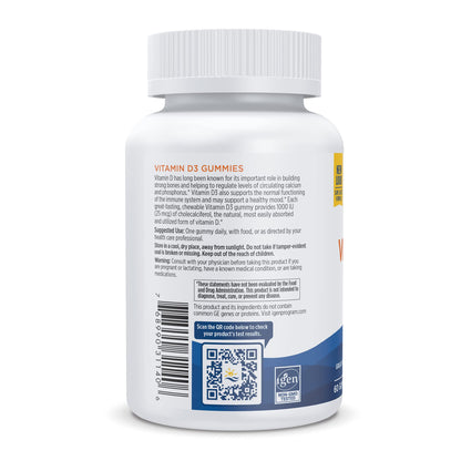 Nordic Naturals Vitamin D3 Gummies, Wild Berry – 60 Gummies | 1000 IU