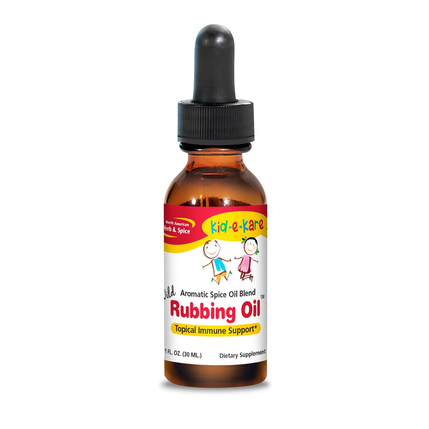NORTH AMERICAN HERB & SPICE Kid-e-kare Rubbing Oil - 1 fl oz - Comforting Spice Blend