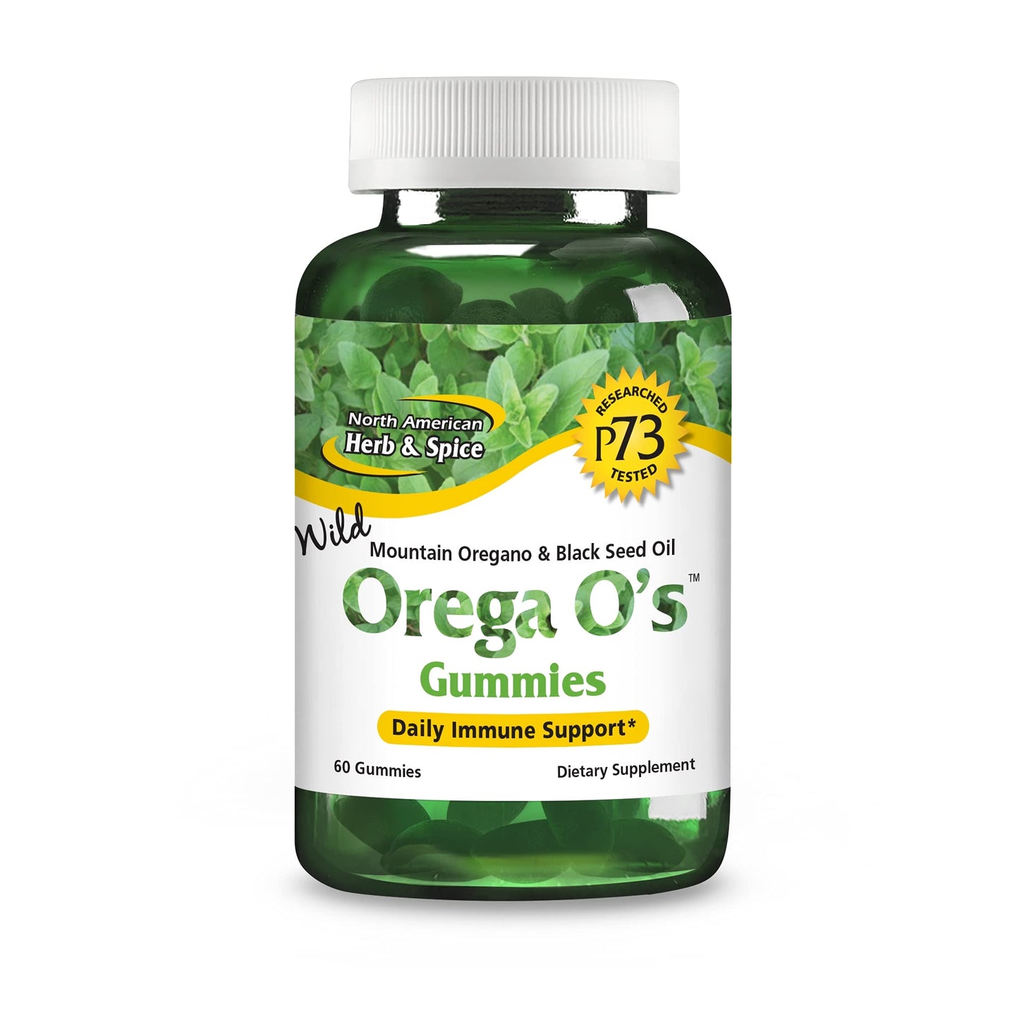 North American Herb & Spice Orega O's Gummies – Wild Oregano Oil & Black Seed Oil, Non-GMO, 60 Gummies