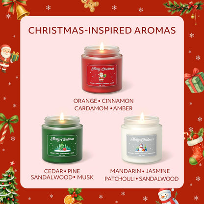 NORVENCE Christmas Candles Gift Set – Stress Relief Scented Candles for Women & Men