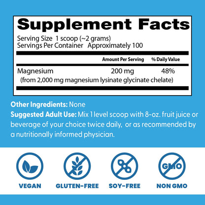 Doctor's Best High Absorption Magnesium Powder – TRACS Chelated, Not Buffered, 200 g