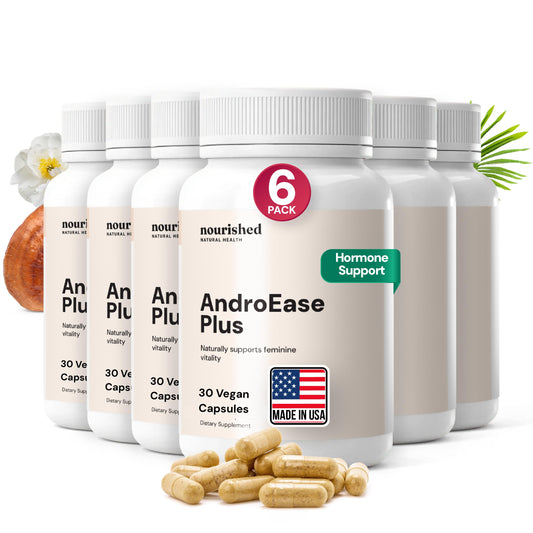 Nourished AndroEase Plus for Women’s Health | Zinc, Reishi, Green Tea & Saw Palmetto | Energy, Vitality, Daily Wellness | 360 Capsules | Made in USA