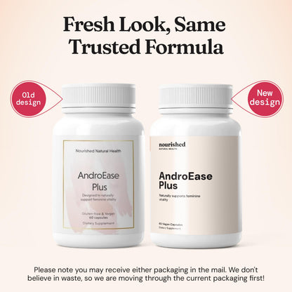 Nourished AndroEase Plus for Women’s Health | Zinc, Reishi, Green Tea & Saw Palmetto | Energy, Vitality, Daily Wellness | 360 Capsules | Made in USA