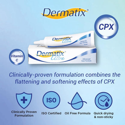 NOUVOS Dermatix Ultra Scar Gel - 15g | Softens and Flattens Scars, Quick-Drying, Odorless