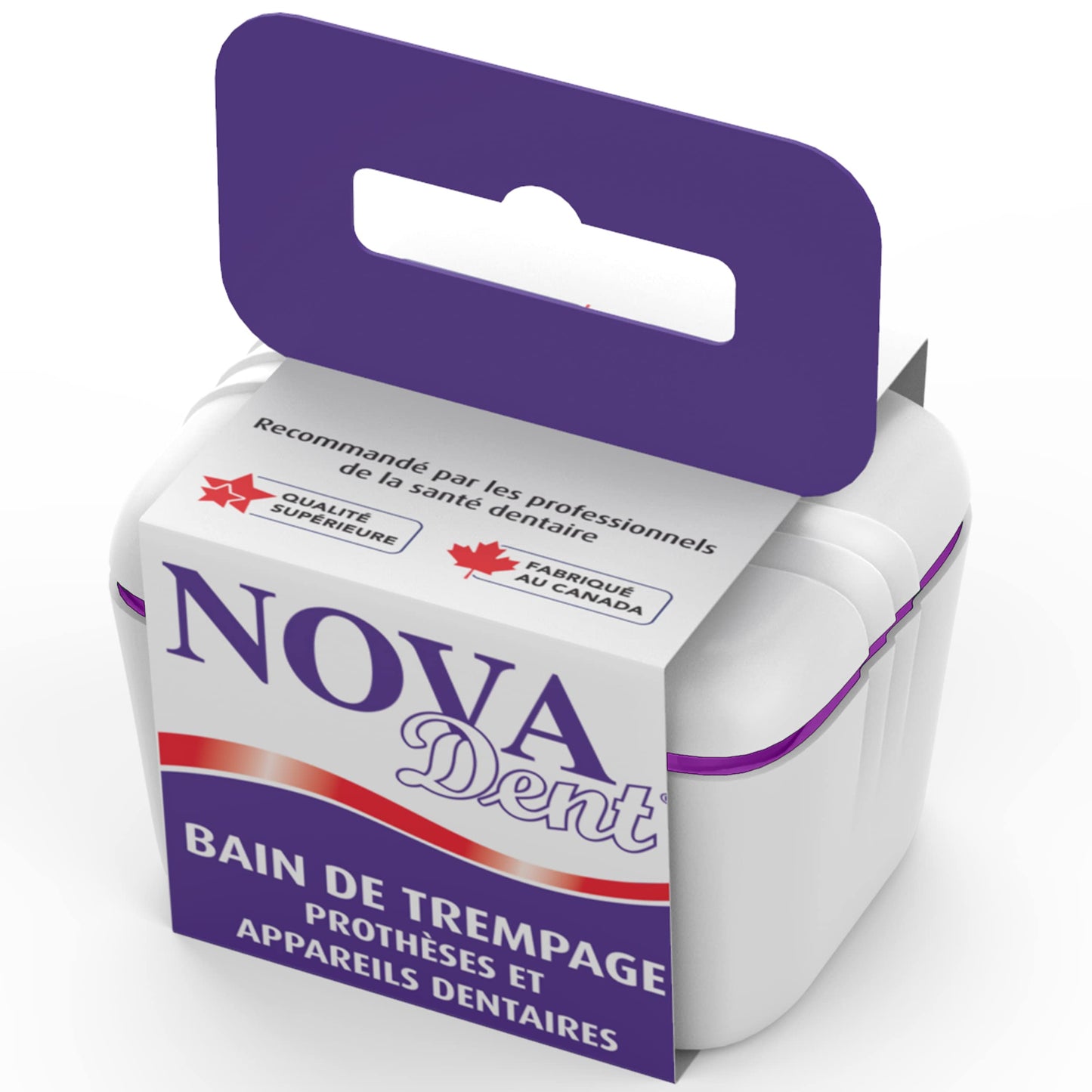 Novadent Dentures Cleaner Soaking Bath – Classic | Cleaning Container for Dental Appliances