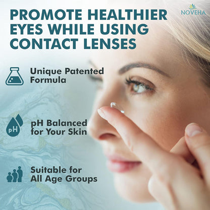 NOVEHA Eyelid Cleanser | Gentle Hypochlorous Acid Spray for Daily Eye Care (1oz, 2 Pack)