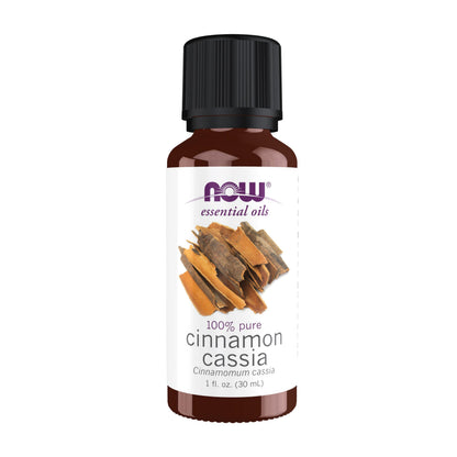 NOW Cinnamon Cassia Essential Oil – 100% Pure, Steam Distilled, 1 oz