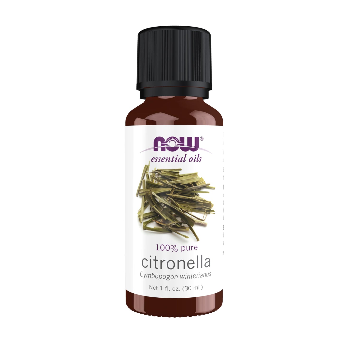 NOW Essential Oils Citronella Oil – Freshening Aromatherapy Scent, Steam Distilled, 1-Ounce