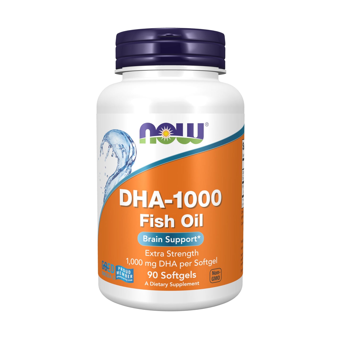 NOW Foods DHA-1000 Brain Support - Extra Strength 1,000 mg DHA, 90 Softgels