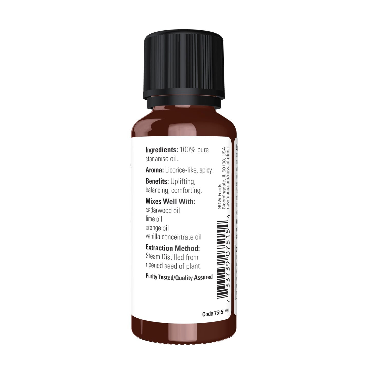 NOW Essential Oils Anise Oil - Pure, Steam-Distilled 1 oz Balancing Scent