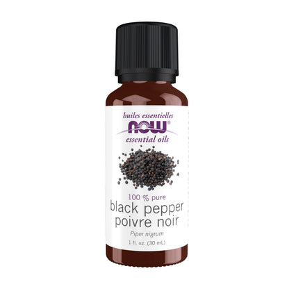 NOW Essential Oils Black Pepper Oil - 1 oz, Steam Distilled, 100% Pure