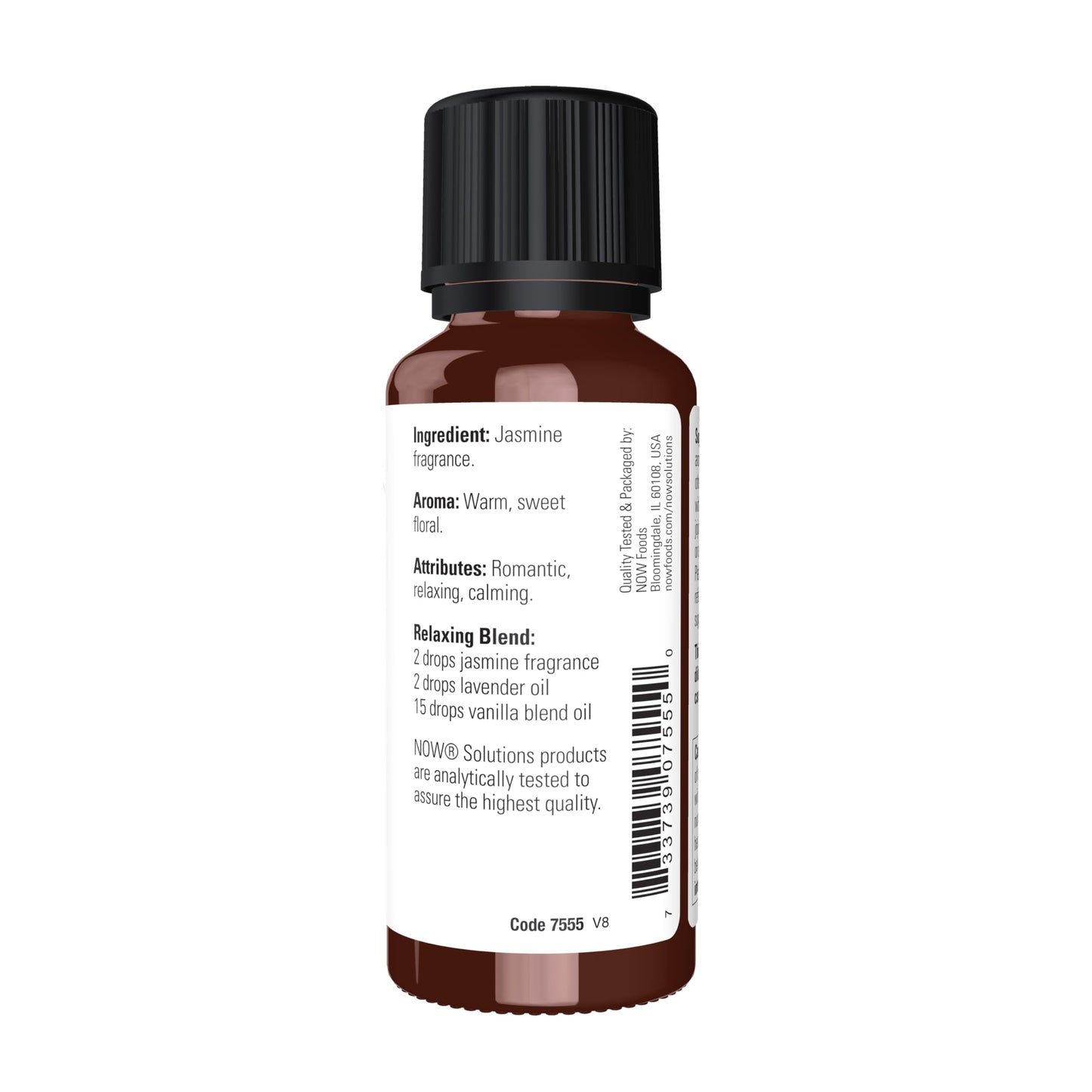 NOW Essential Oils Jasmine Fragrance - Steam Distilled, 100% Pure, Vegan, 1-Ounce